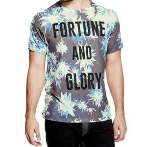 🎁🆕Guess Printed Tee Fortune & Glory Blue US XS